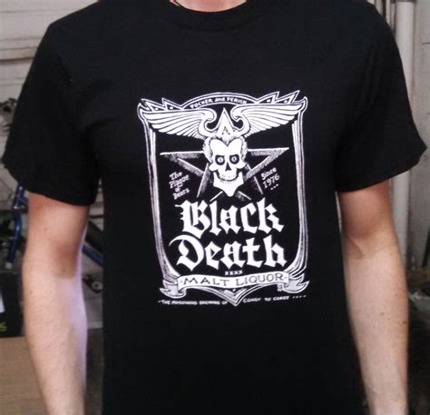 Black Death T Shirt Malt Liquor Shirt Dr Johnny Fever Wkrp Etsy Canada