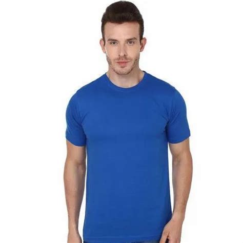 Mens Round Neck Regular Fit Cotton T Shirt At Rs 180 Round Neck Men T