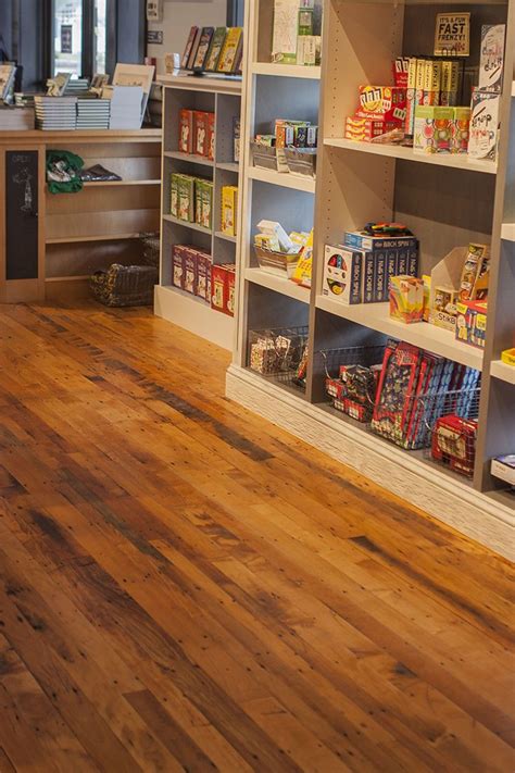 Reclaimed Factory Maple From Longleaf Lumber On Bookstore Floor