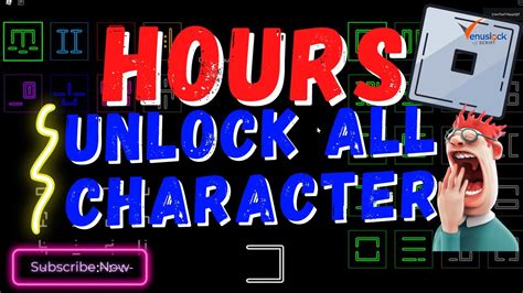 Roblox Hours Script Gui Unlock All Characters Working And Updated