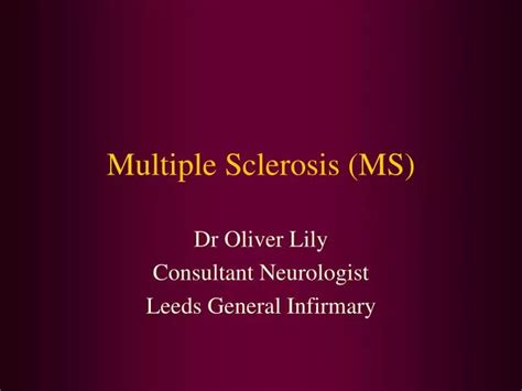 Ppt Multiple Sclerosis Ms Powerpoint Presentation Free Download