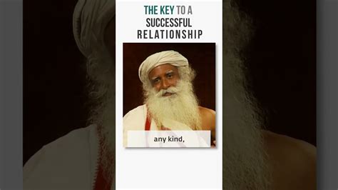 A Key To Successful Relationship Sadhguru Youtube