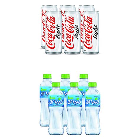 Buy Coca Cola Light Carbonated Soft Drink In Can 330 Ml Pack Of 6