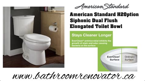 American Standard H2option Siphonic Dual Flush Elongated Toilet