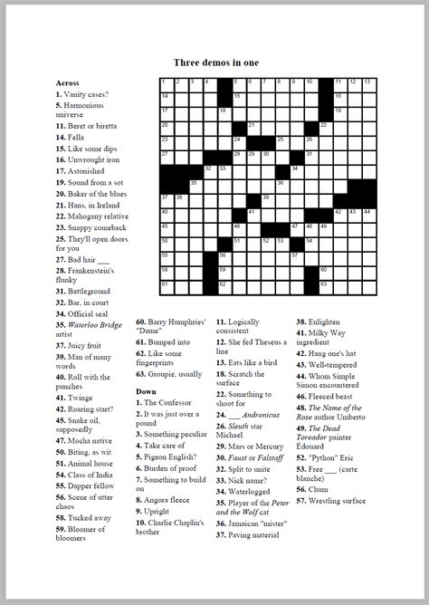 The most popular puzzle out there, and the one with the most puzzle features! Crossword Compiler: Features