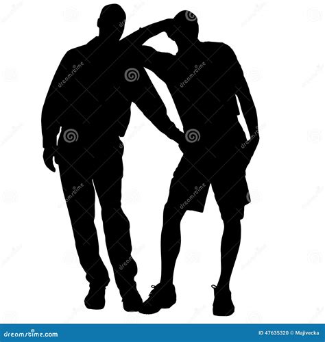 vector silhouettes of gay stock vector image of white 47635320