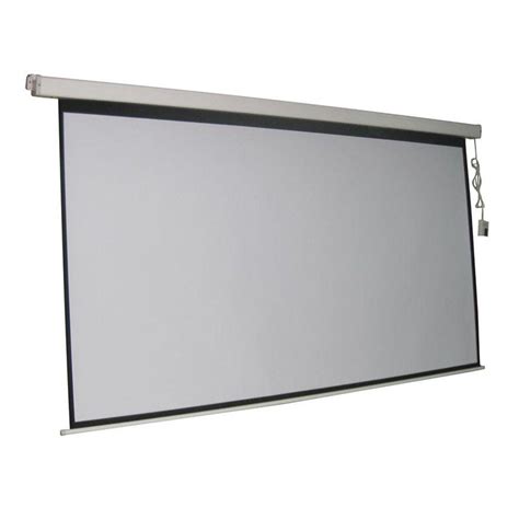 Inland Proht 120 In Electric Projection Screen With White Frame 05356