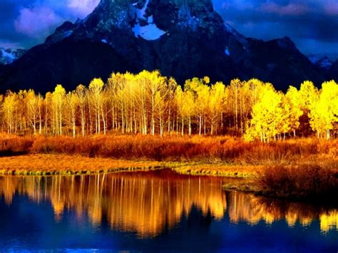 Beautiful Scenery Fall Hd Wallpaper Mountain River And