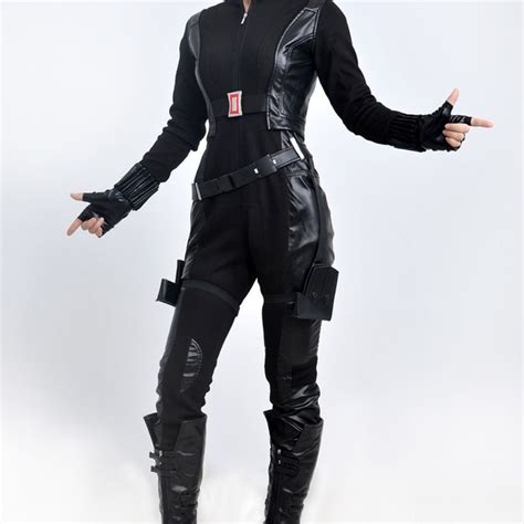 The Avengers Black Widow Costume Jumpsuit Cosplayhelloween Costumes