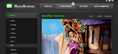 HTML5 Movie Template - Website CSS Templates