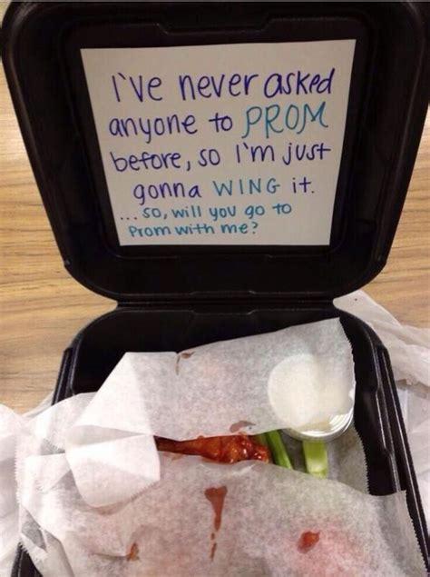 Chicken Wings Asking To Prom Cute Prom Proposals Prom Proposal