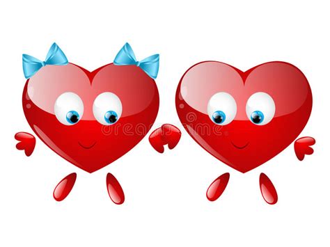 Hearts In Love Cartoon Illustration Stock Vector Illustration Of Love