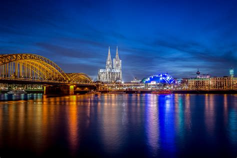 Cologne Cathedral And Bridge Germany