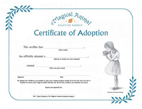 40 Real Fake Adoption Certificate Templates Printabletemplates Artofit
