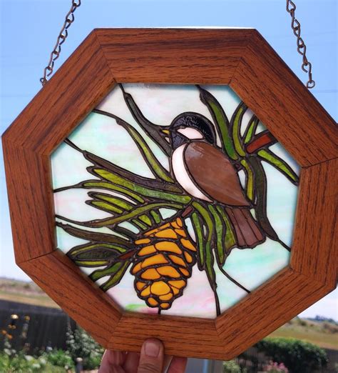 Stained Glass Flowers Stained Glass Patterns Chickadee Birds Projects Log Projects Blue