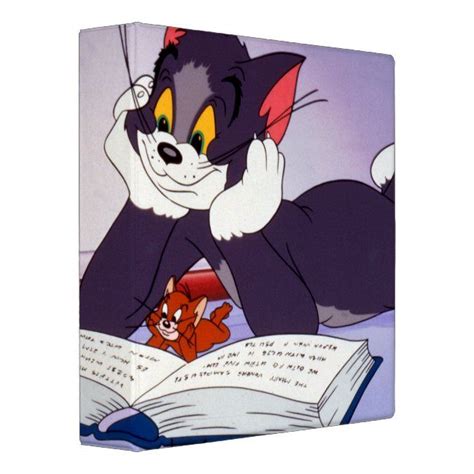 Tom And Jerry Reading Book Autographed Binder Zazzle Tom And Jerry Cartoon Tom And Jerry