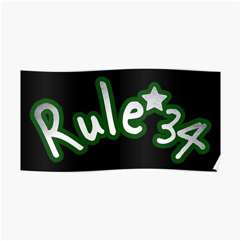Rule 34 Poster For Sale By Tinuscartoons Redbubble
