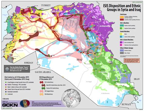 Us Army Map Isis Disposition And Ethnic Groups In Syria And Iraq