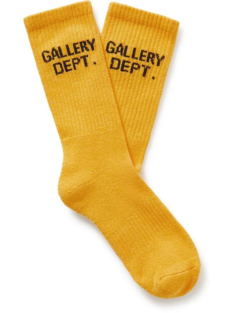 GALLERY DEPT Clean Logo Jacquard Cotton Blend Socks Gallery Dept