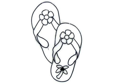 Sandals Coloring Pages Sketch Coloring Page