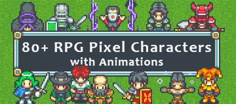 80 Rpg Sprites W Animations 2d Game Sprites Pixel Art Games