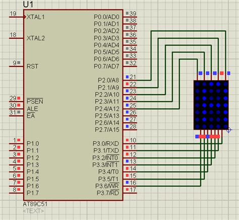 Interfacing Led Dot Matrix With 8051 Microcontroller Part 545