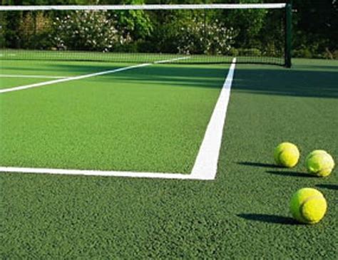 The type of tennis court can change the ball's speed, spin, and player's ability to move around the court. Sports Artificial Grass Dubai | Tennis court backyard ...