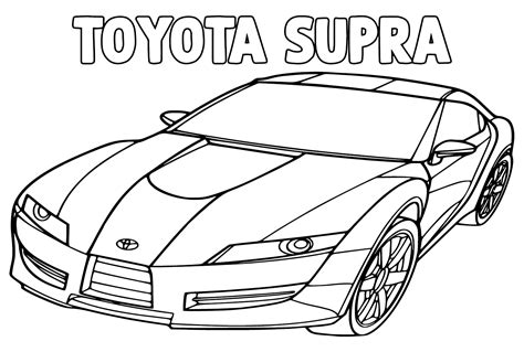 Toyota Supra Coloring Page Free Printable Coloring Pages
