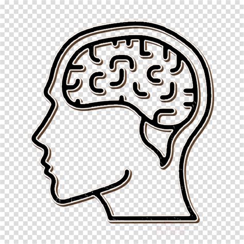 Human Mind Icon Brain Icon Clipart Head Line Art Logo Transparent