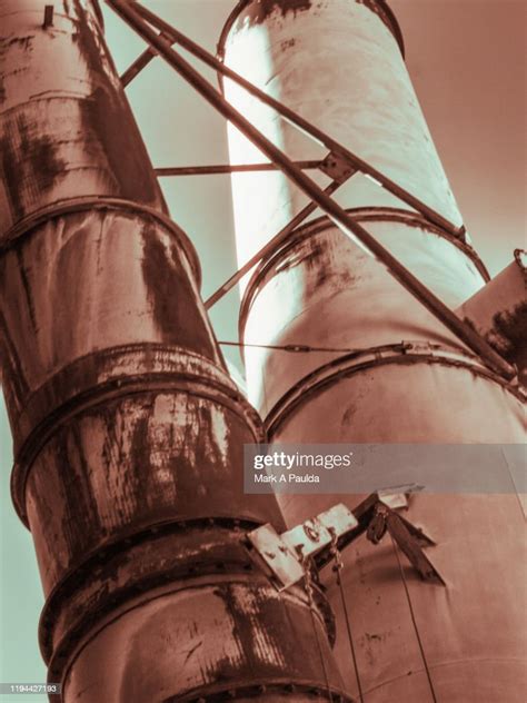 Old Metal Smokestacks At Derelict Factory High Res Stock Photo Getty