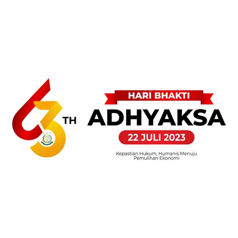 2023 Bhakti Adhyaksa Greeting Card With The 63rd Logo Vector Bhakti