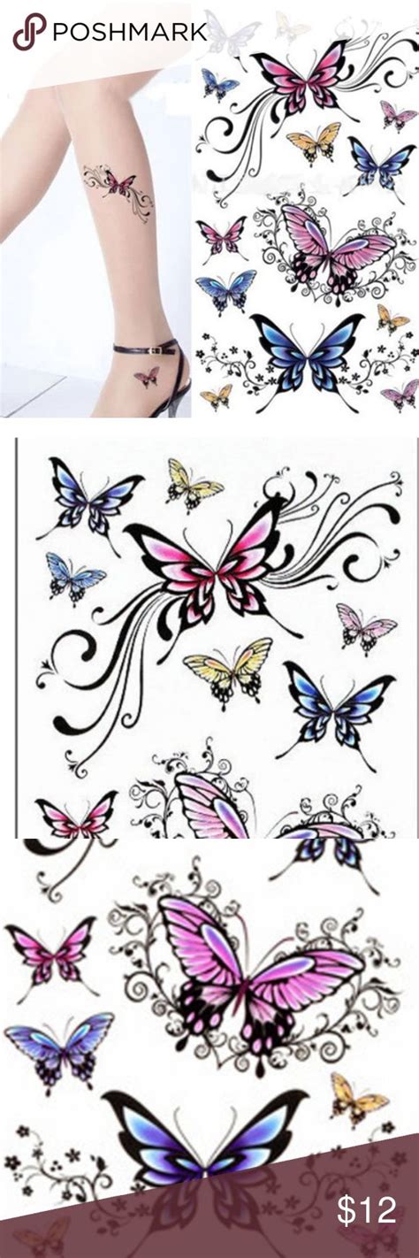 Sold Butterfly Tattoos~waterproof Butterfly Tattoo Tattoos Clothes Design