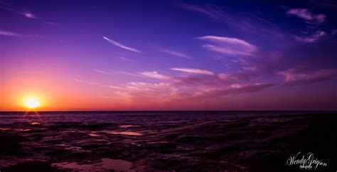 Wallpaper Horizon Afterglow Sea Sunset Sunrise Atmosphere Of