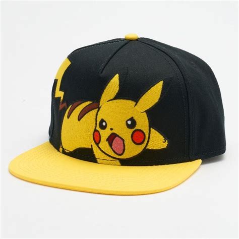 Pokémon Embroidered Pikachu Snapback Cap Pokemon School Supplies And
