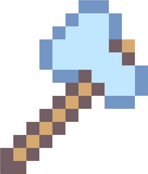 Minecraft Diamond Pickaxe Png Free Logo Image