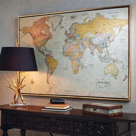Framed Map Of The World Large World Map