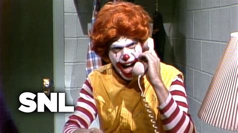 Angry Ronald Mcdonald Saturday Night Live Youtube