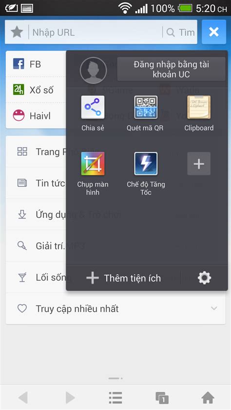 Handler setting is in different language with this handler browser so check with your own idea to setting up. Tải Uc Browser 9.6 cho điện thoại Java Android