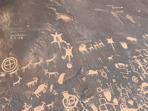 Newspaper Rock Native American Petroglyphs Stock Photo Image Of