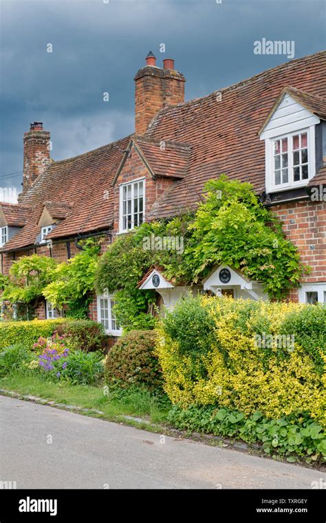 Period Cottages In Turville Village In The Chilterns Buckinghamshire