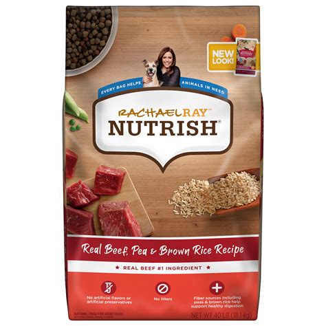 Rachael Ray Nutrish Real Beef Pea And Brown Rice Recipe Dry Dog Food 40
