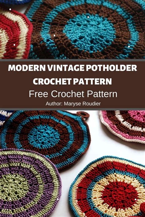 Modern Vintage Potholder Crochet Pattern Mycrochetpattern Crochet Hot Sex Picture