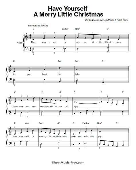 Have Yourself A Merry Little Christmas Sheet Music Easy Piano ♪ Smf