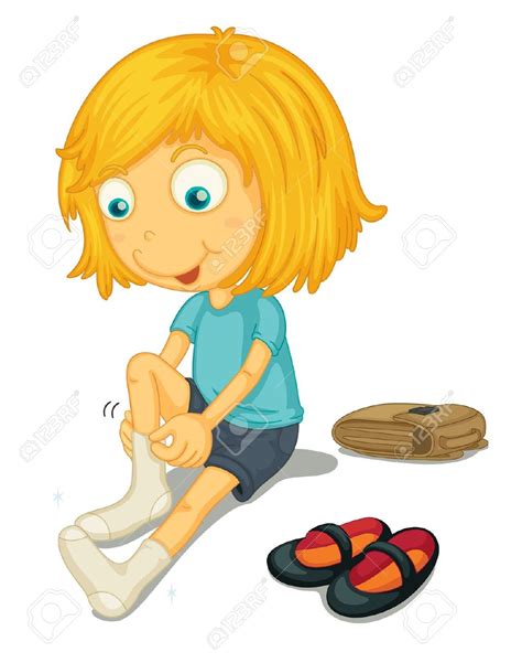 Little boy putting on his jacket cartoon vector clipart. get dressed girl clipart - Clipground