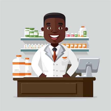 Um homem negro adulto trabalhando em um farmacêutico uma prateleira