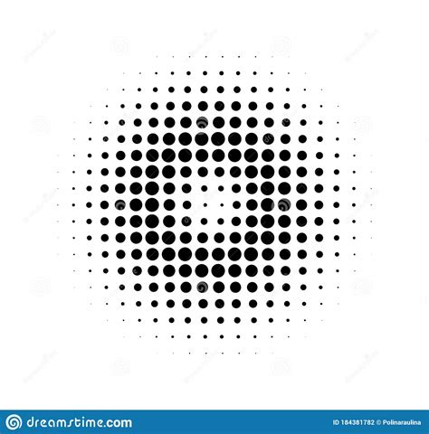 Halftone Circle Black Dots Background Stock Photo Illustration Of