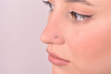 Unique Nose Stud K Gold Nose Stud Barely There Nose Screw Etsy