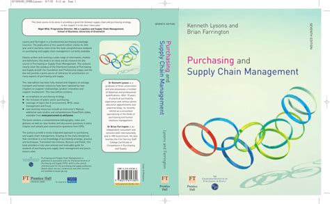 Purchasing And Supply Chain Management Kenneth Lysons Brian Farrington