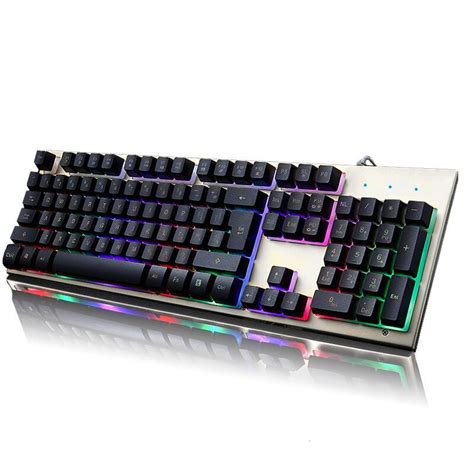 Compre Teclado Iluminado Wired Mecânica Gaming Keyboard Office Keyboard
