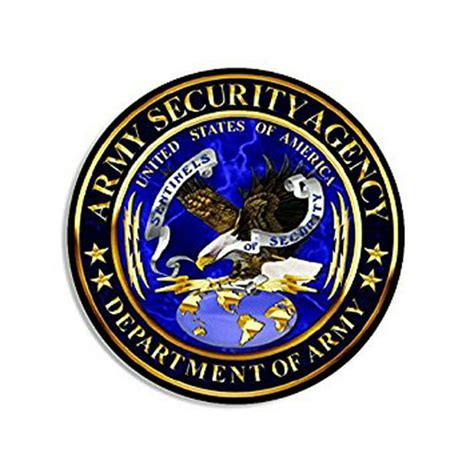 Round Army Security Agency Asa Seal Sticker Decal Signal Intelligence